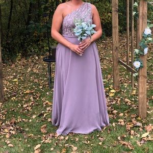 Azazie Demi bridesmaid dress in dusk